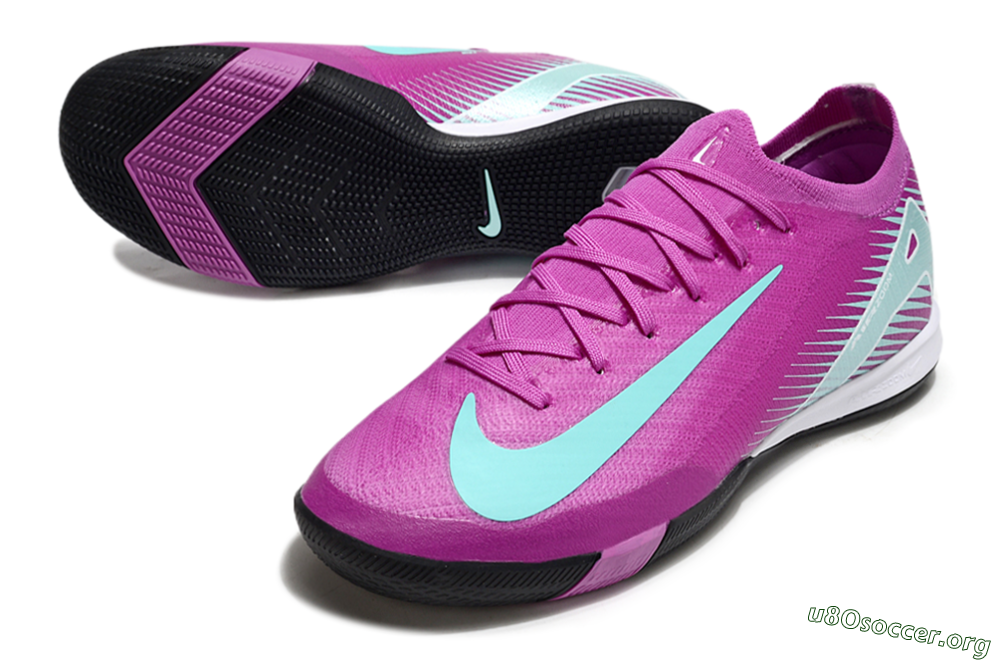 Nike Air Zoom Mercurial Vapor 16 Elite IC Football Shoes - Purple/Jade/White 0