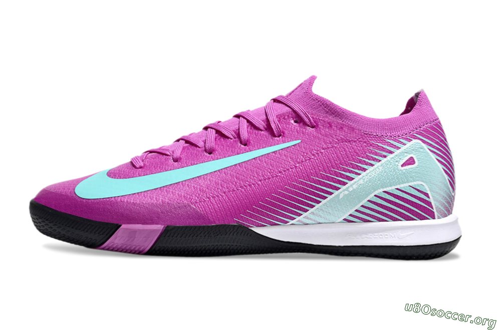 Nike Air Zoom Mercurial Vapor 16 Elite IC Football Shoes - Purple/Jade/White 3