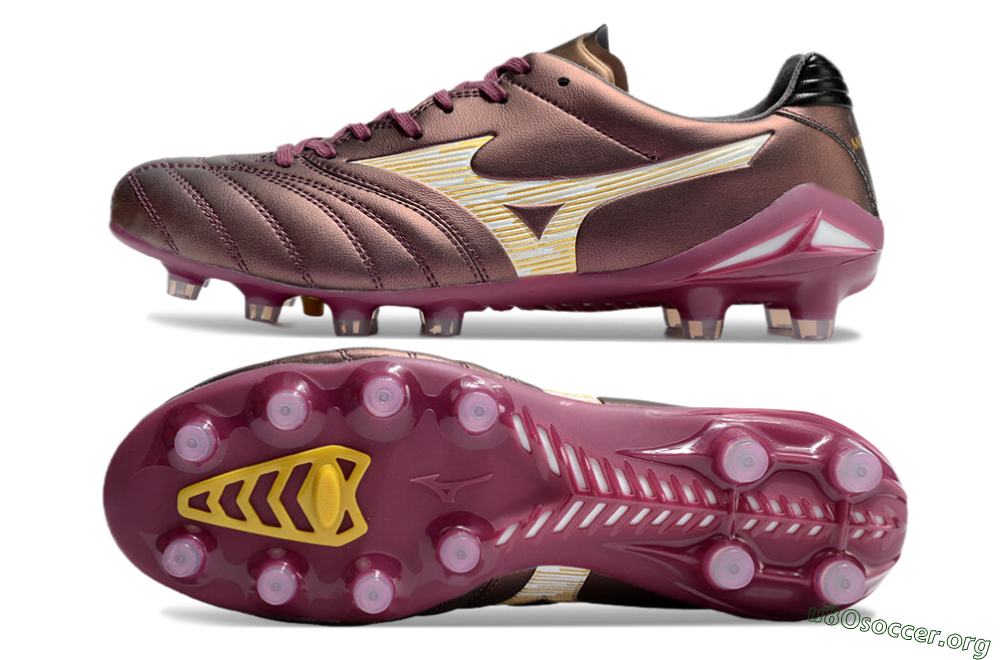 Mizuno Morelia Neo 4 FG Football Boots - Red/White/Gold 1