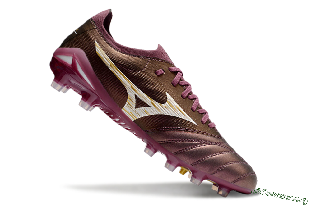 Mizuno Morelia Neo 4 FG Football Boots - Red/White/Gold 4