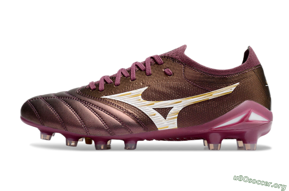 Mizuno Morelia Neo 4 FG Football Boots - Red/White/Gold 3