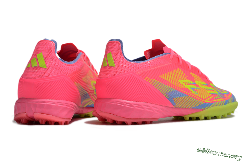 Adidas F50 Pro TF Football Shoes - Pink/Blue/Yellow 6