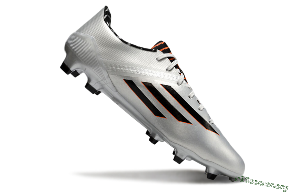 Adidas F50 Adizero FG Football Boots - Silver/Black/Orange 4