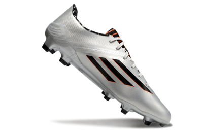Adidas F50 Adizero FG Football Boots - Silver/Black/Orange