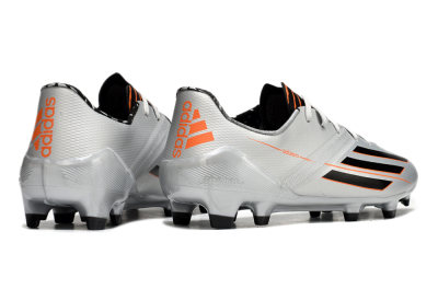 Adidas F50 Adizero FG Football Boots - Silver/Black/Orange