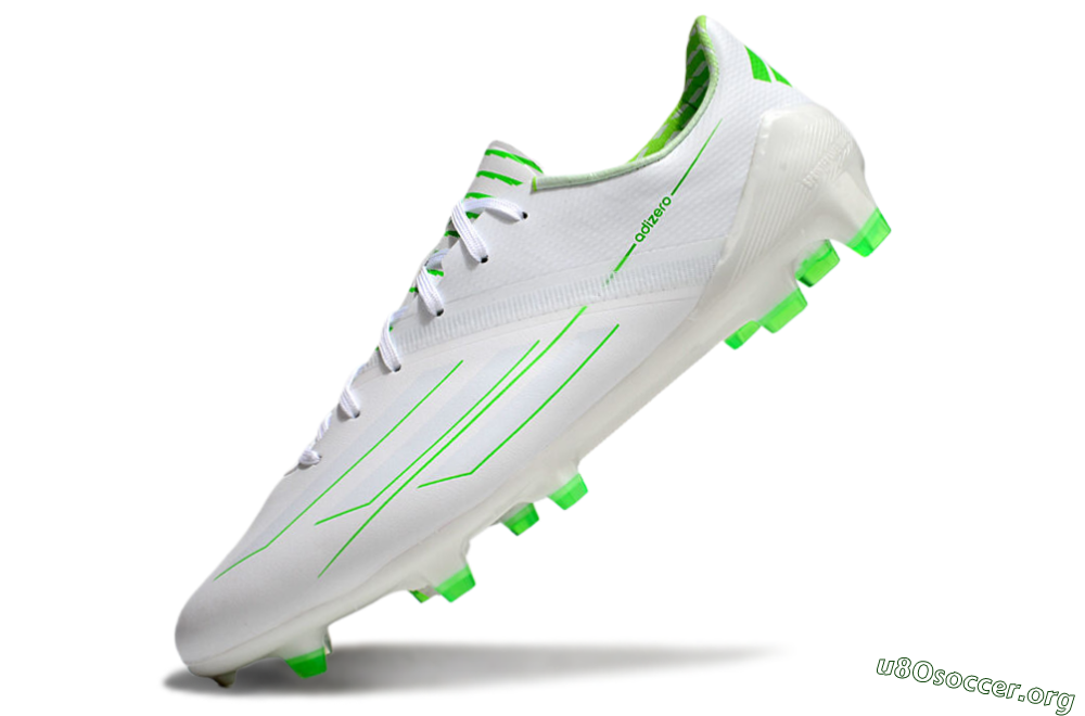 Adidas F50 Adizero FG Football Boots - White/Green 5