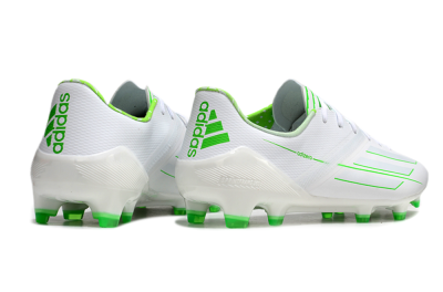 Adidas F50 Adizero FG Football Boots - White/Green
