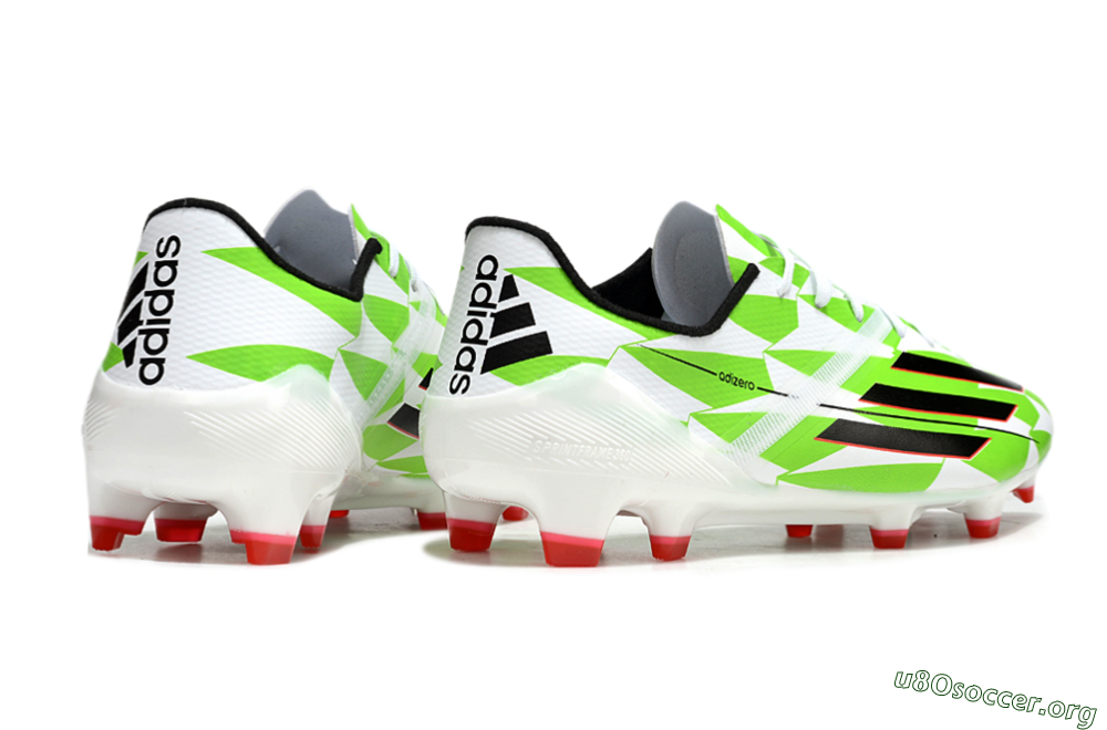 Adidas F50 Adizero Elite FG Football Boots - White/Black/Green/Pink 6