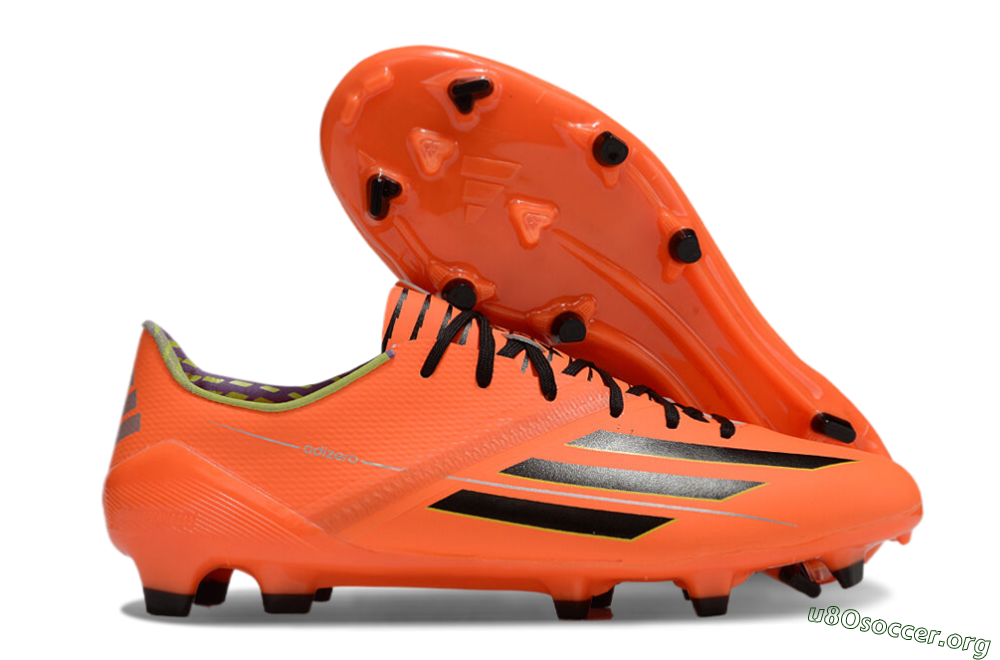 Adidas F50 Adizero FG Football Boots - Red/Black/Yellow 2