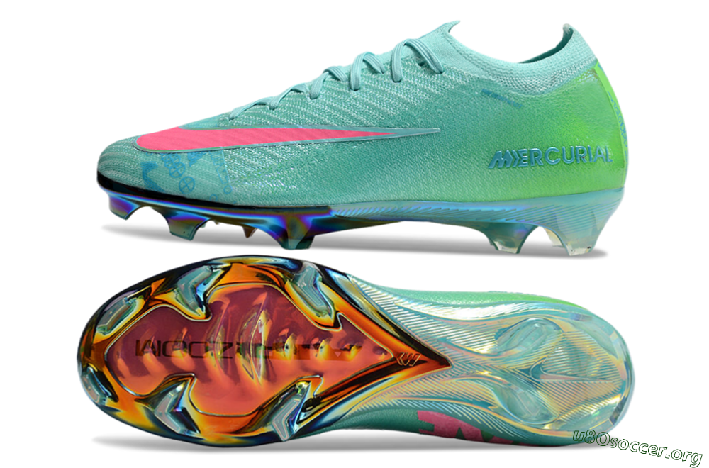 Nike Air Zoom Mercurial Vapor 16 Elite FG Football Boots - Jade/Pink/Yellow 6