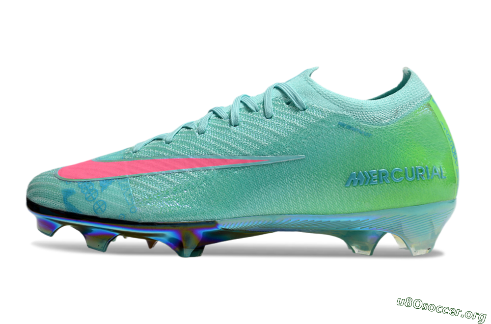 Nike Air Zoom Mercurial Vapor 16 Elite FG Football Boots - Jade/Pink/Yellow 4