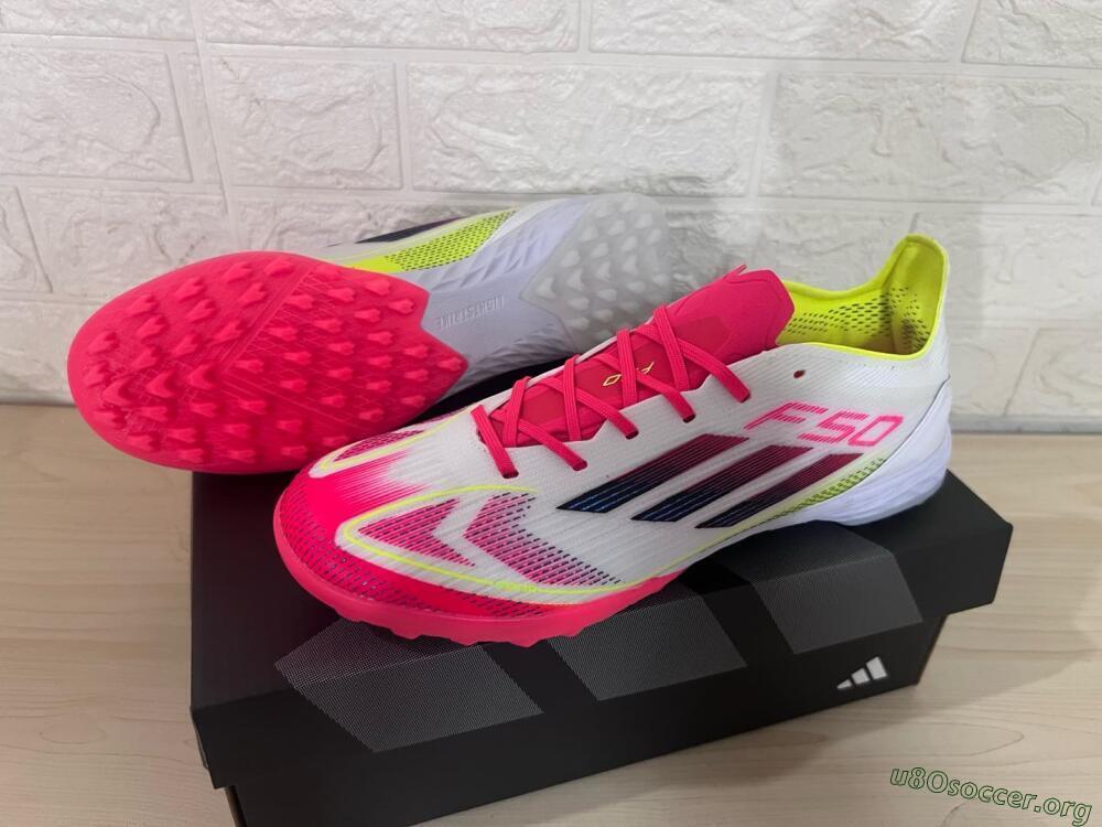 Adidas F50 Elite TF Football Shoes - White/Red/Yellow