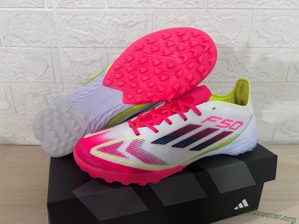 Adidas F50 Elite TF Football Shoes - White/Red/Yellow