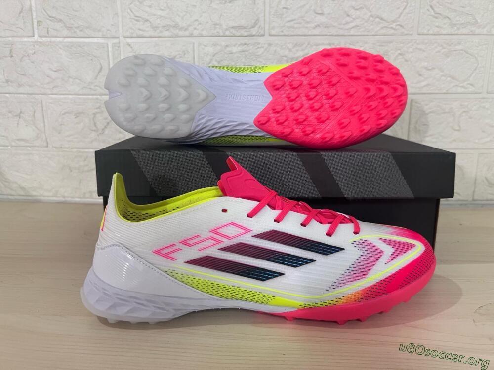 Adidas F50 Elite TF Football Shoes - White/Red/Yellow