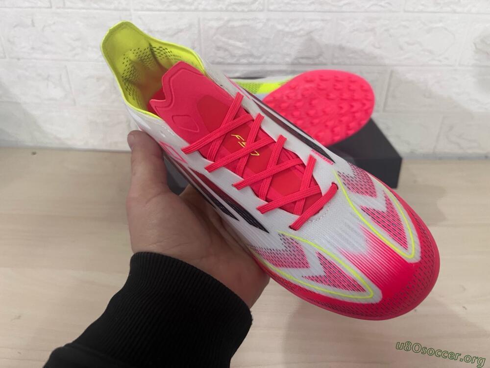 Adidas F50 Elite TF Football Shoes - White/Red/Yellow