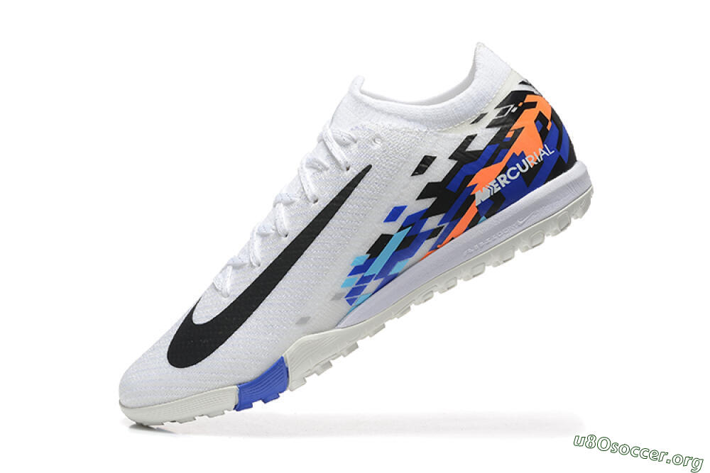 Nike Air Zoom Mercurial Vapor 16 Elite TF Football Shoes - White/Blue/Black 8
