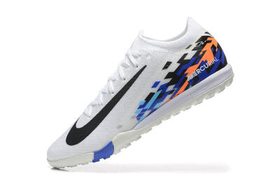 Nike Air Zoom Mercurial Vapor 16 Elite TF Football Shoes - White/Blue/Black