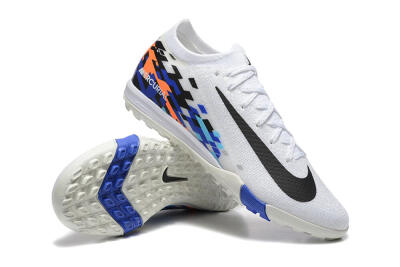 Nike Air Zoom Mercurial Vapor 16 Elite TF Football Shoes - White/Blue/Black