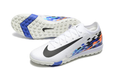 Nike Air Zoom Mercurial Vapor 16 Elite TF Football Shoes - White/Blue/Black