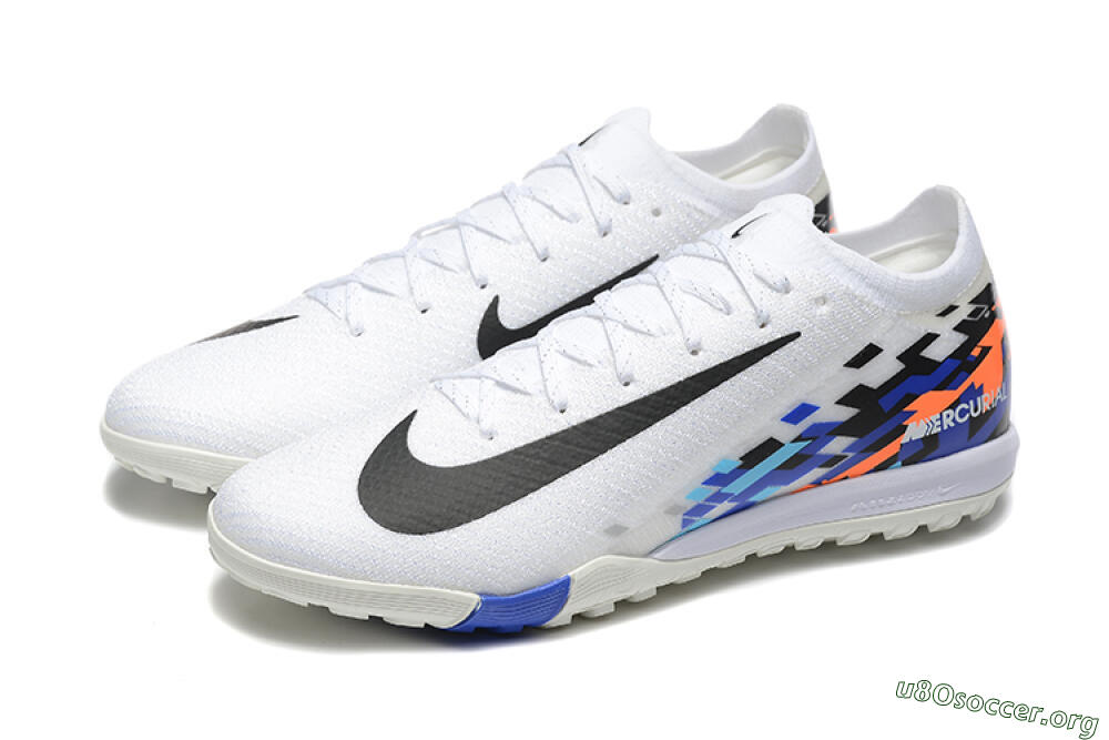Nike Air Zoom Mercurial Vapor 16 Elite TF Football Shoes - White/Blue/Black 5
