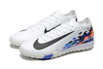Nike Air Zoom Mercurial Vapor 16 Elite TF Football Shoes - White/Blue/Black