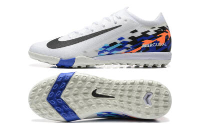Nike Air Zoom Mercurial Vapor 16 Elite TF Football Shoes - White/Blue/Black