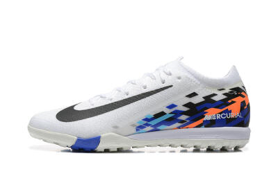 Nike Air Zoom Mercurial Vapor 16 Elite TF Football Shoes - White/Blue/Black