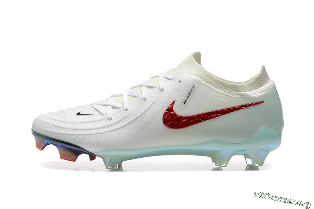 Nike Phantom Luna Elite FG Football Boots - White/Red/Jade 3