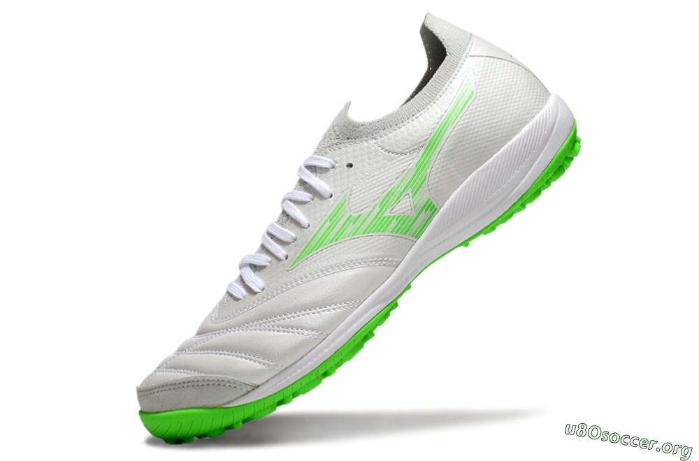 Mizuno Morelia Neo Sala M8 TF Football Shoes - Grey/Green/White 5