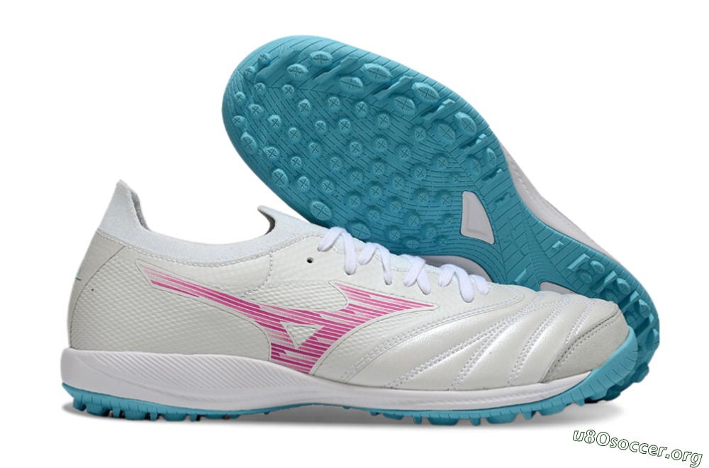 Mizuno Morelia Neo Sala M8 TF Football Shoes - Beige/Pink/Grey 2
