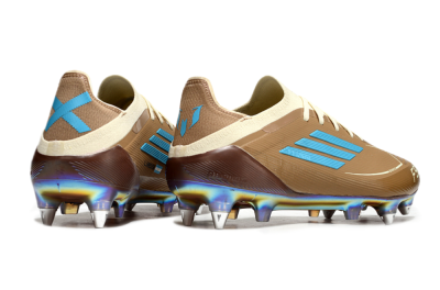 Messi x Adidas F50 Elite Benito SG Football Boots - Brown/White/Blue