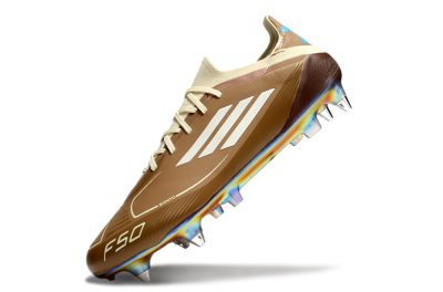Messi x Adidas F50 Elite Benito SG Football Boots - Brown/White/Blue