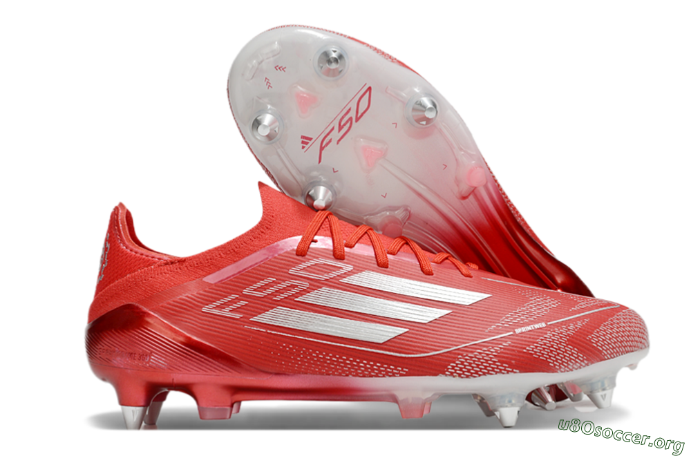 Adidas F50 Elite SG Football Boots - Red/Silver 2