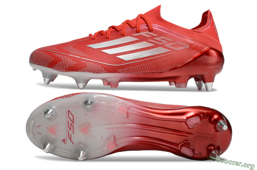 Adidas F50 Elite SG Football Boots - Red/Silver 1