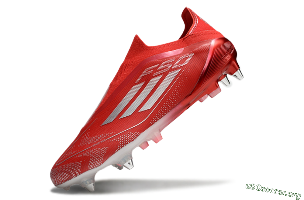 Adidas F50 Elite Laceless SG Football Boots - Red/Silver 5