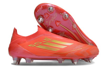 Adidas F50 Elite Laceless SG Football Boots - Red/Gold