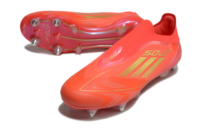 Adidas F50 Elite Laceless SG Football Boots - Red/Gold