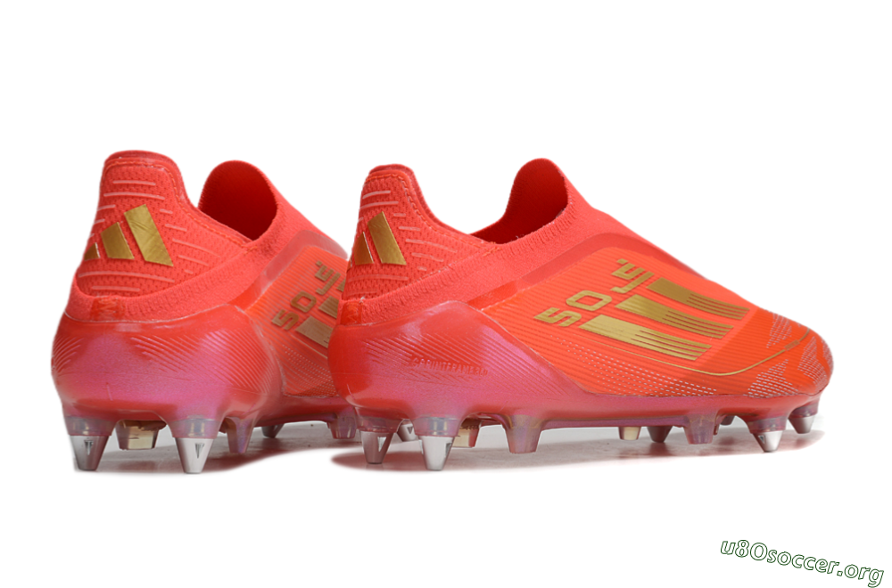 Adidas F50 Elite Laceless SG Football Boots - Red/Gold 6