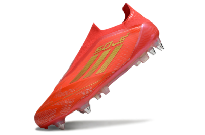 Adidas F50 Elite Laceless SG Football Boots - Red/Gold