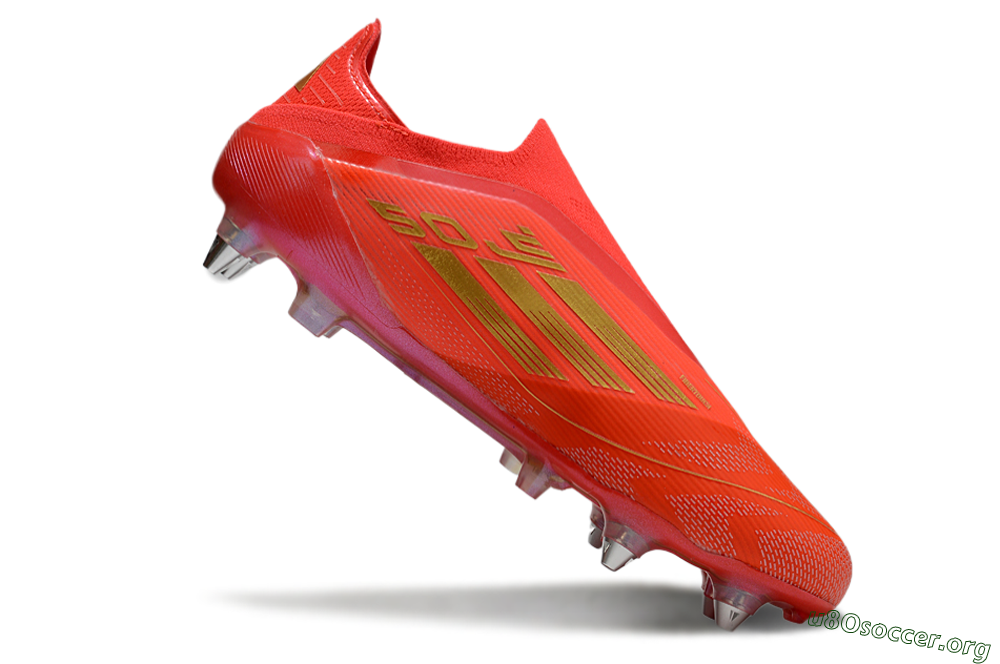 Adidas F50 Elite Laceless SG Football Boots - Red/Gold 4