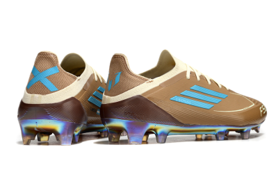 Messi x Adidas F50 Elite Benito FG Football Boots - Brown/White/Blue
