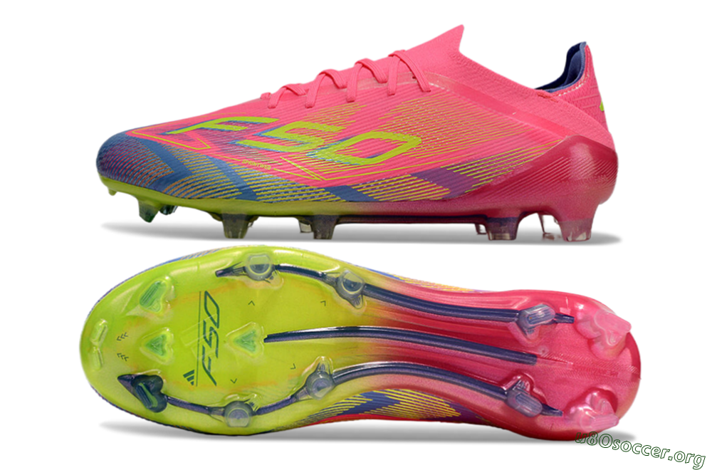 Adidas F50 Elite FG Football Boots - Pink/Blue/Yellow 1