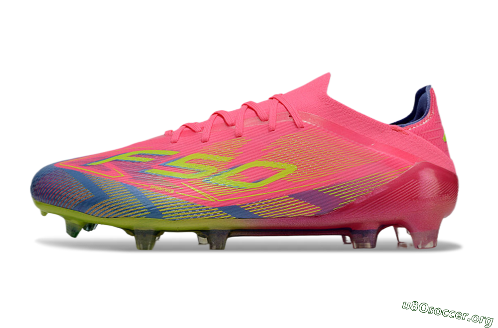 Adidas F50 Elite FG Football Boots - Pink/Blue/Yellow 3