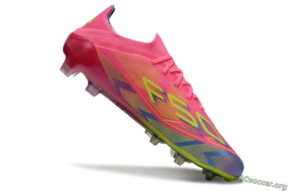 Adidas F50 Elite FG Football Boots - Pink/Blue/Yellow 4