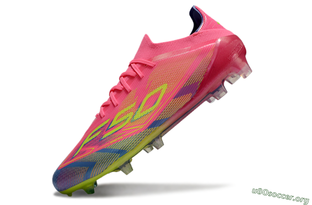 Adidas F50 Elite FG Football Boots - Pink/Blue/Yellow 5