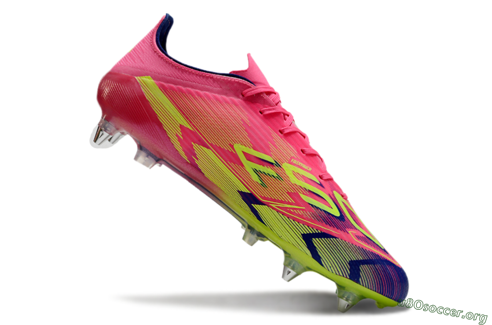 Adidas F50 Elite SG Football Boots - Pink/Blue/Yellow 4