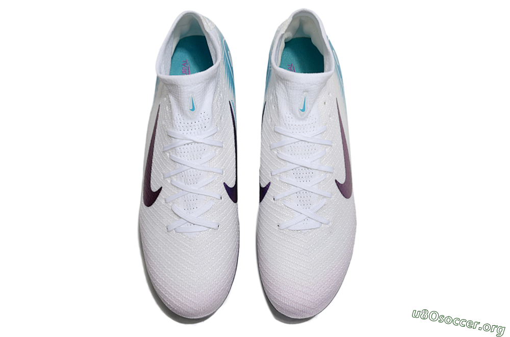 Nike Air Zoom Mercurial Superfly 10 Elite SG Football Boots - White/Purple/Blue 4