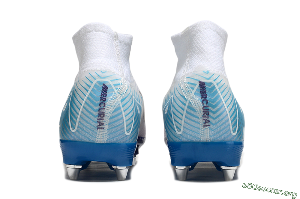 Nike Air Zoom Mercurial Superfly 10 Elite SG Football Boots - White/Purple/Blue 5