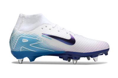 Nike Air Zoom Mercurial Superfly 10 Elite SG Football Boots - White/Purple/Blue