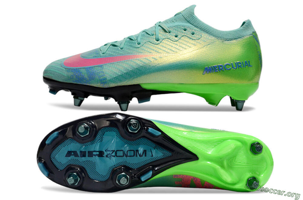Nike Air Zoom Mercurial Vapor 16 Elite SG Football Boots - Jade/Pink/Blue 1